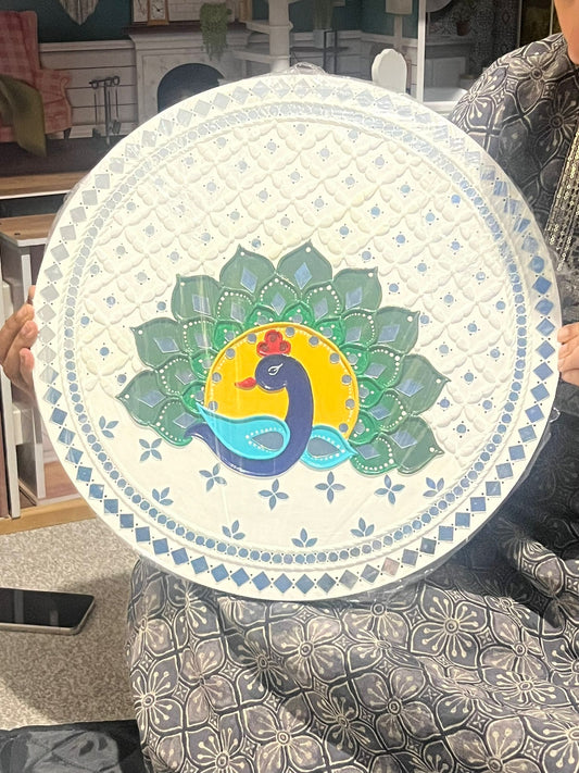 Handmade Peacock Lippan Art – A Majestic Blend of Tradition & Elegance