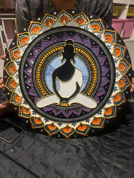 Handmade Buddha Lippan Art – A Timeless Fusion of Tradition & Spirituality