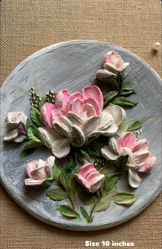 Handmade Rose Textured Art – A Timeless Symbol of Love & Elegance