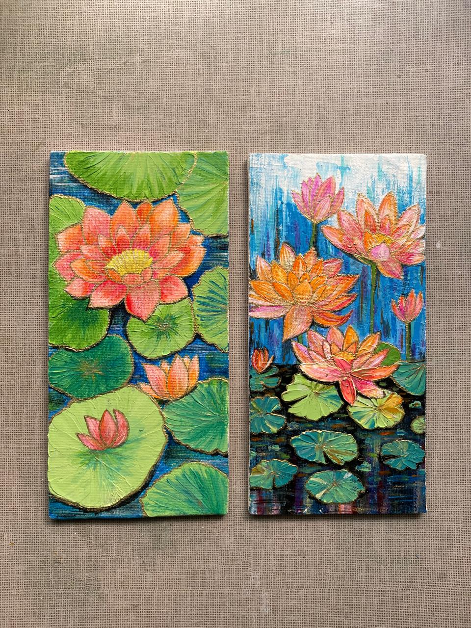 Handmade Lotus Painting – A Symbol of Purity & Enlightenment